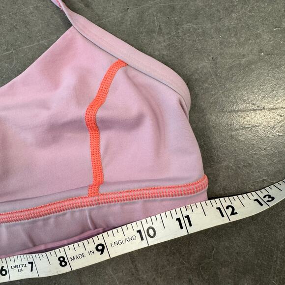 Vintage Y2k Lululemon Baby Pink Lightweight Sports Yoga Bra 0 - Picture 3 of 4